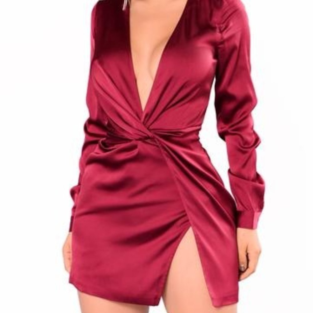 Silk Faux Dress, Fashion Nova New